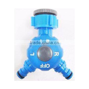 3/4"-1" 2-Way Snap-in Plastic Quick Coupling Garden Hose Connector photo-2