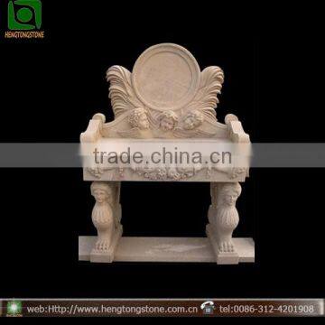 Western Style White Marble Sink Shelf