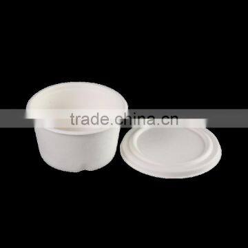 12OZ Compostable Bagasse350ml Deep Bowls With Bagasse Lid L047