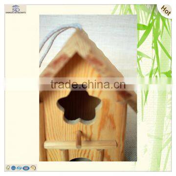 Fancy String Hanging Door Flower Cut Wood Birdhouses photo-2
