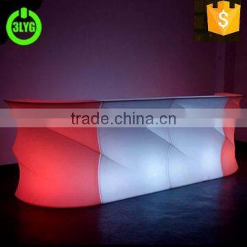 newly design fashion led portable curved bar counter table