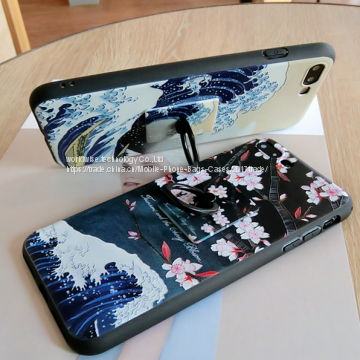 Достаточно мягкая силиконовая кожух для мобильного телефона iPhone 7/7 Plus/6/6s/6 plus/6s plus с держателем для пальца в виде кольца photo-2