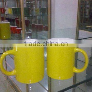 11oz yellow glazed sublimation ceramic coffee mug
