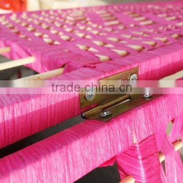 High Quality Customized Hotel Decorative Colorful Paper Rope Knitted Mini Folding Screen Room Divider photo-3