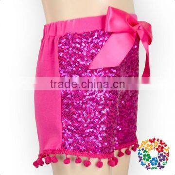 Baby Sequin Shorts With Bow Black Sequins Girls Underwear photo-6