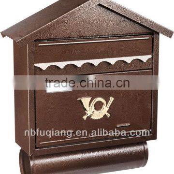 FQ-102 Modern Outdoor Cast Iron Mailbox Metal Steel Mailbox Iron Letterbox With 3 Colors Can Stand on Ground photo-4