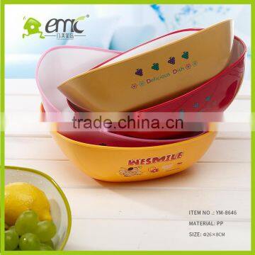 Big Squar Double Color Market New Design Plastic Salad Bowls Dinner Bowl photo-3