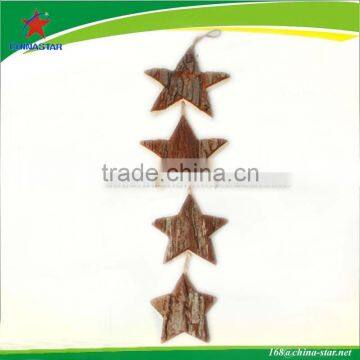 christmas hanging wood star decor