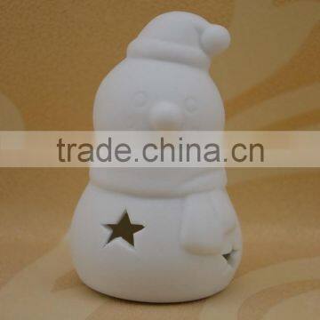 Hand Made Porcelain Christmas Figurine With LED Light for Decoration photo-4