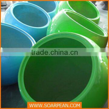 Outdoor Decorative Fiberglass Half Round Flower Pot photo-5