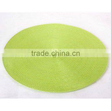 green pp round placemat/tablemats for dinner sets/plastic placemats