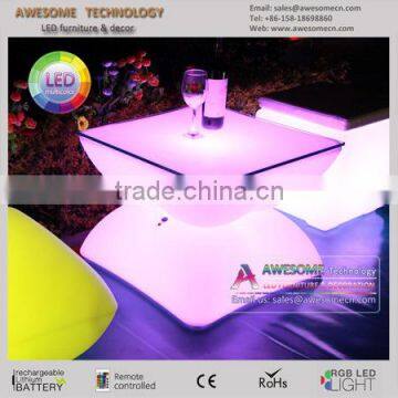 plastic lighted led small low tea table