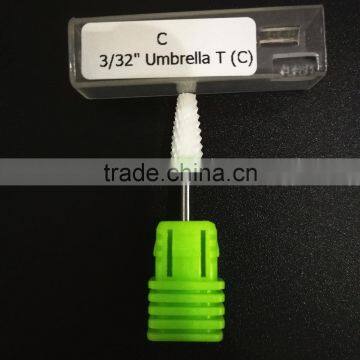 Coarse White Ceramic Nail Drill Bit- Large Tapered Bits
