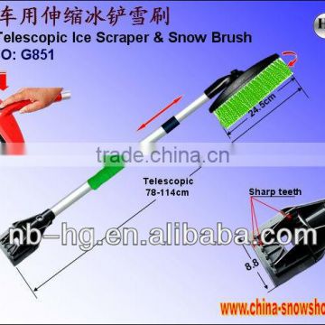 Telescopic plastic car Ice Scraper Snow Brush