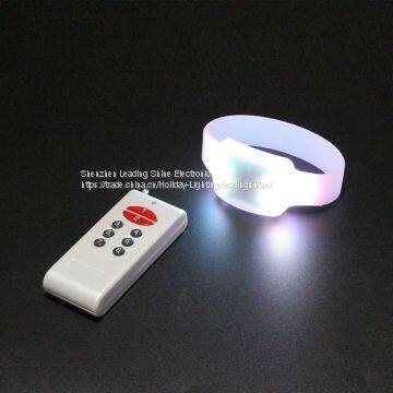 Promotional Convert Light Differnet Area Different Light Silicon Material Made Led Flashing Color Changing Wristband photo-5