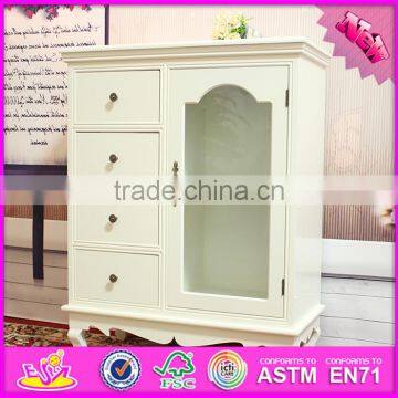 2016 Wholesale Bedroom Wooden White Bedside Cabinets W08H069 photo-3
