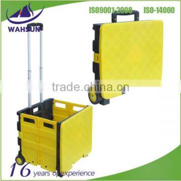 Plastic Folding Shopping Carts with Wheels for Seniors Shopping Trolley