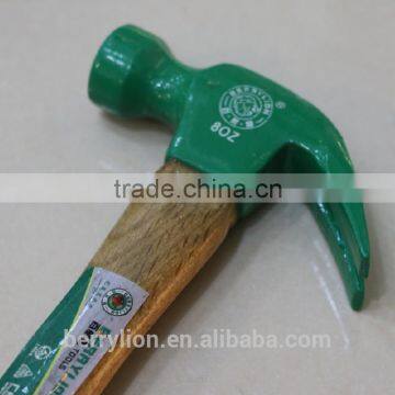 Berrylion 0.25-0.5kg Claw Hammer Forged Finished Claw Hammer With Wooden Handle photo-2