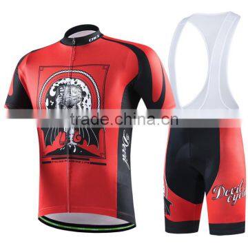 Hot cycling wear customized cycling jersey bib shorts