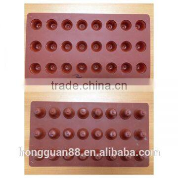 High quality food grade silicone 32 cups egg shape silicone chocolate molds chocolate maker Online selling silicone cake molds