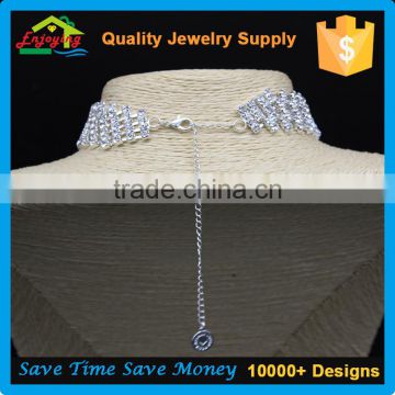 Luxury European Victoria Style Zircon Chock Necklace For Wedding And Party