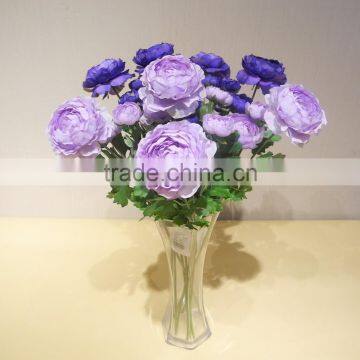 Craft Artificial Fake Floral Blume Single Flower With Plastic Stem Fabric Flowers for Headbands photo-2