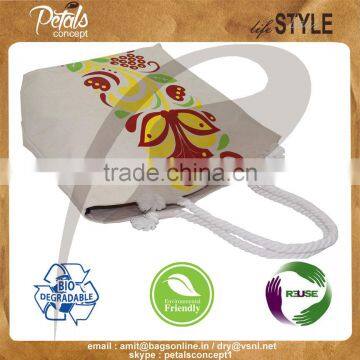 Indian Beach Bag Made From Ecofriendly Cotton Canvas Fabric photo-2