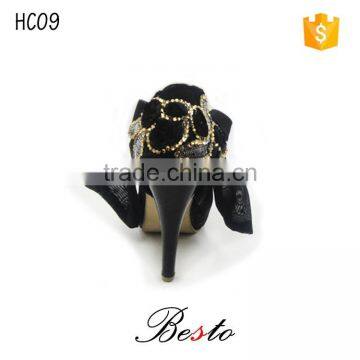 BESTO New custom black fabric shoe condoms for ladies party