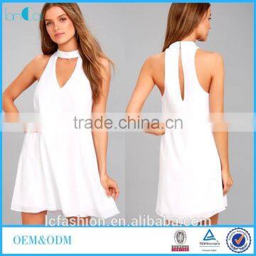 Causal Women Summer Dress Groove Thing White Swing Dress