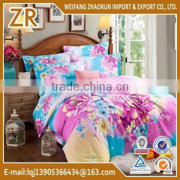 100% cotton reactive printed bedding set