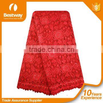 2016 African Wedding Dress Guipure Lace With Stones CP0118 photo-2