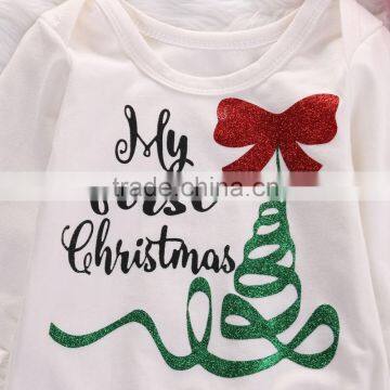 2017 New Arrival Latest Newborn Baby Clothes Hot Sale Cotton Kid Bodysuit Clothing Printed Red Christmas Customize Baby Romper photo-4