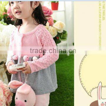 Wholesale Latest Kids Girls Pink Bolero Cardigan Sweater photo-3