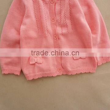 Custom Trendysweet Cute Bows Infant Toddler Girls Latest Pink Cardigan Sweater photo-4