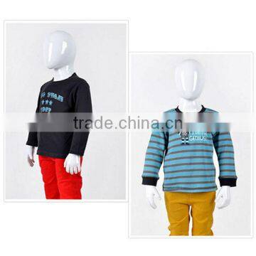 2017 tiny child models Kid wear striped kids tshirts for boys