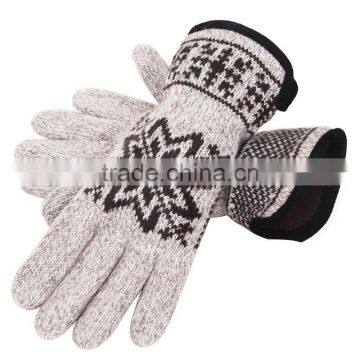 High Quality Cashmere Wool Thick Fleece Mens Winter Knitted Gloves photo-5