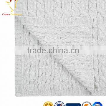 100% Cashmere Knitted Wholesale Baby Blanket photo-2
