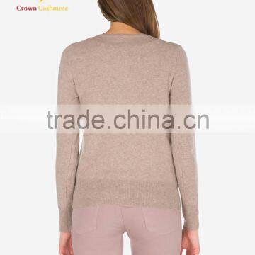 European Private Label Cardigan Pure Cashmere Wool Sweater for Ladies photo-2