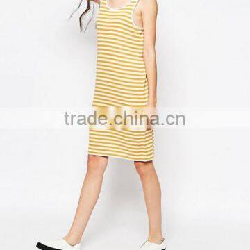 Hot Saleas! Fit Stripe T-shirt Dress Women /Stripe Oversize Jersey Tank Dress photo-2