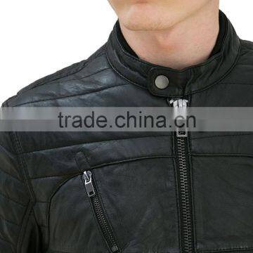 Custom Made Cool Motocycle Jacket Man Leather Jacket photo-3