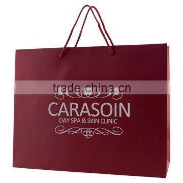 Matte Laminated Eurotote Shopping Bag - features cardboard bottom, dimensions are 13" x 5" x 10" and comes with your logo.