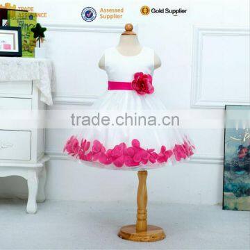 Walson Children Clothes Korean Fashion White Color Flower Girl Dress 3 Year Old Girl Dress photo-6