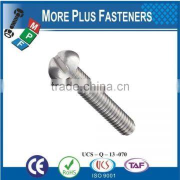 Made in Taiwan Aluminum Stainless Steel Zinc Plated Round Head Slotted Drive Machine Screw photo-2