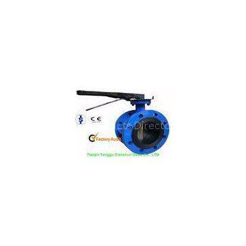 ANSI Large Double Flanged Butterfly Valve Cast Iron With Electric / Manual