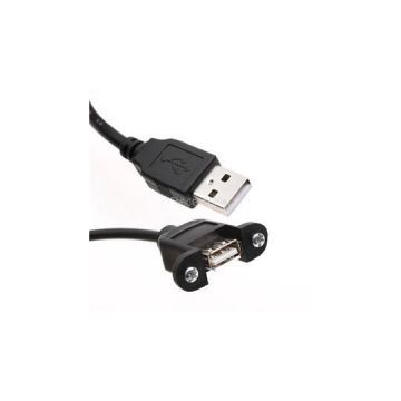 Panel Mount USB 2.0 A Male To A Female Cable