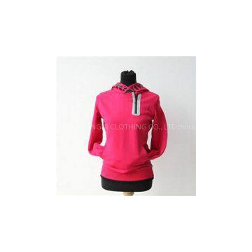 Womens Pullover Hood With Fake Placket