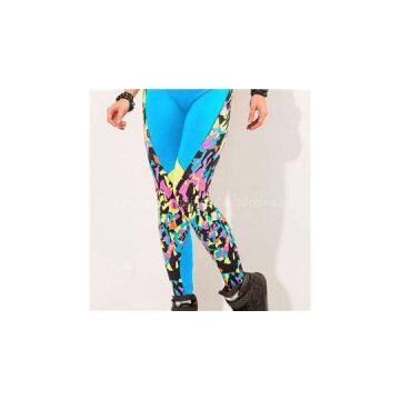 Compact Floral Leggings In Blue