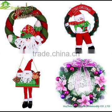 Hang Decorations Display Ornament Santa Claus for Christmas wreath decorated christmas wreath christmas 2017