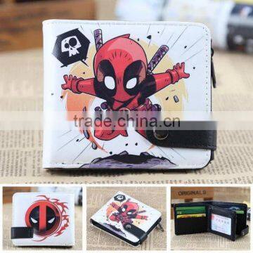 Wholesale High Quality Deadpool Cartoon Purse Snap Fastener Anime Wallet