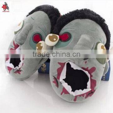 Heavy taste Halloween couples cotton shoes whimsy slippers zombie zombie sandals plush toys Halloween gifts